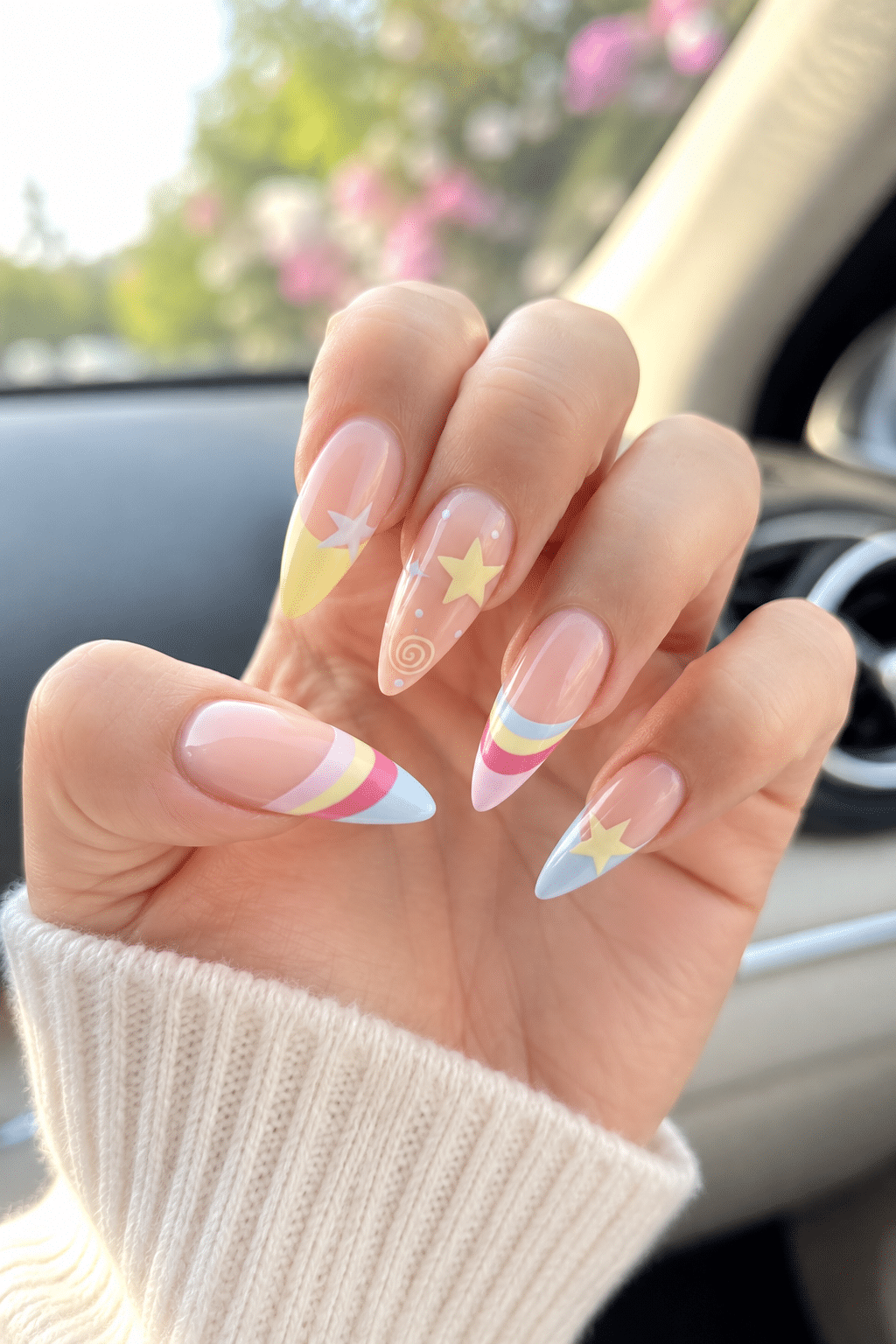 Pastel star nail ideas