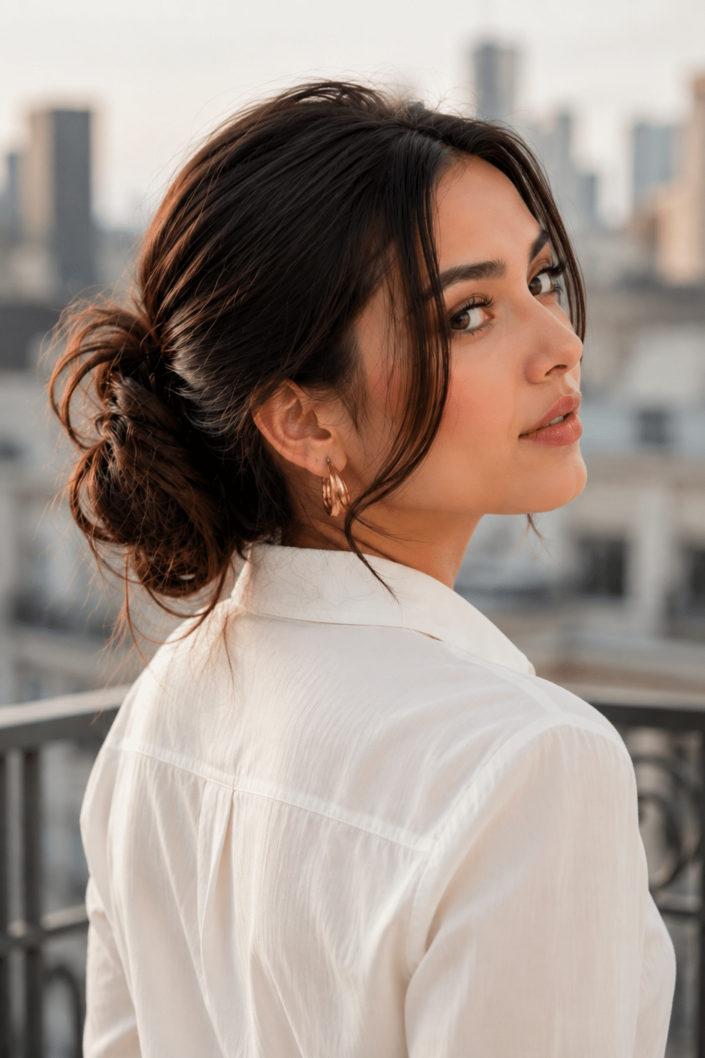 Messy Low Bun Hairstyle Ideas for Soft, Romantic Elegance 2 messy low bun hairstyle ideas