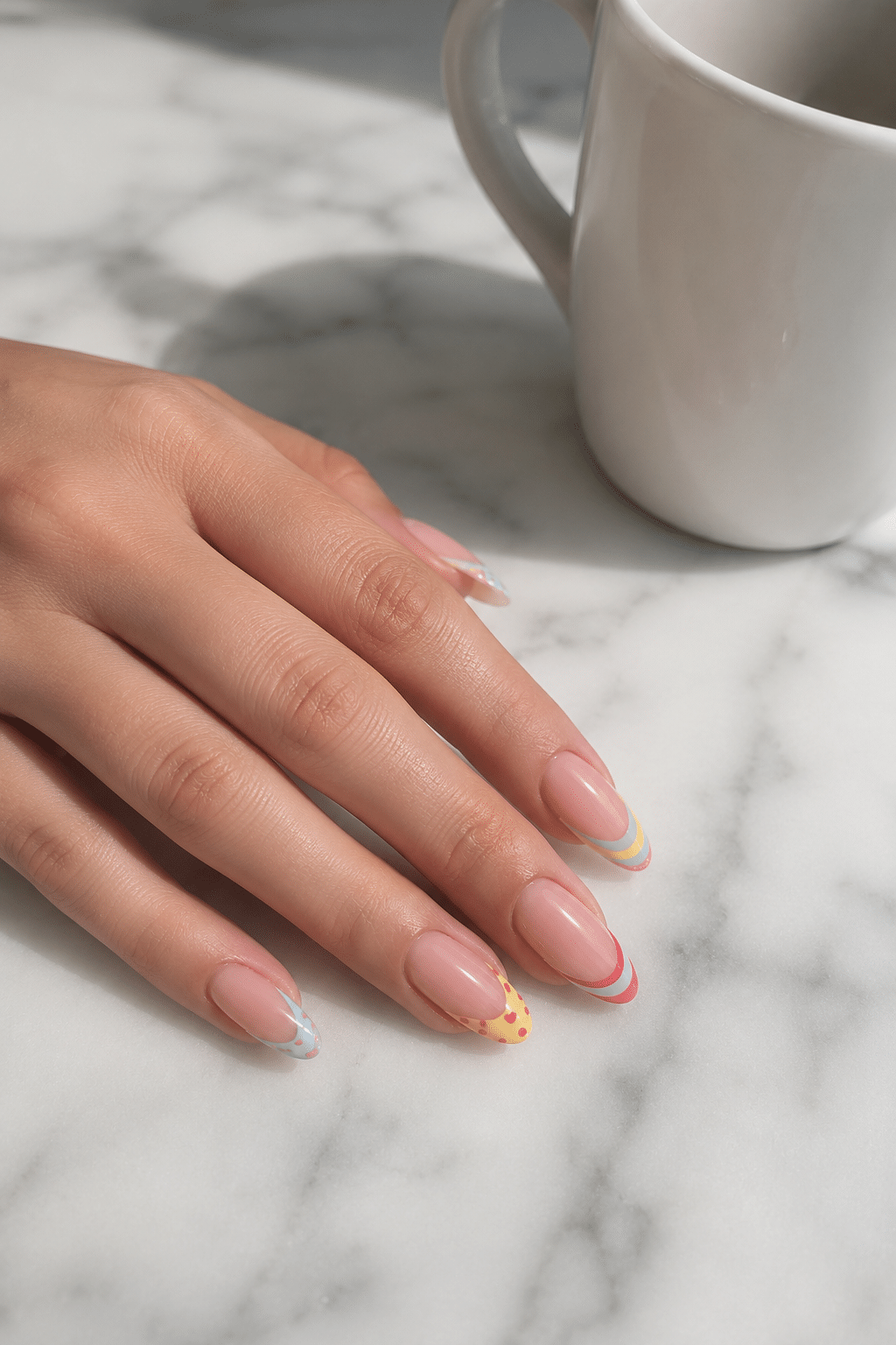 Pastel French Tip Nail Ideas