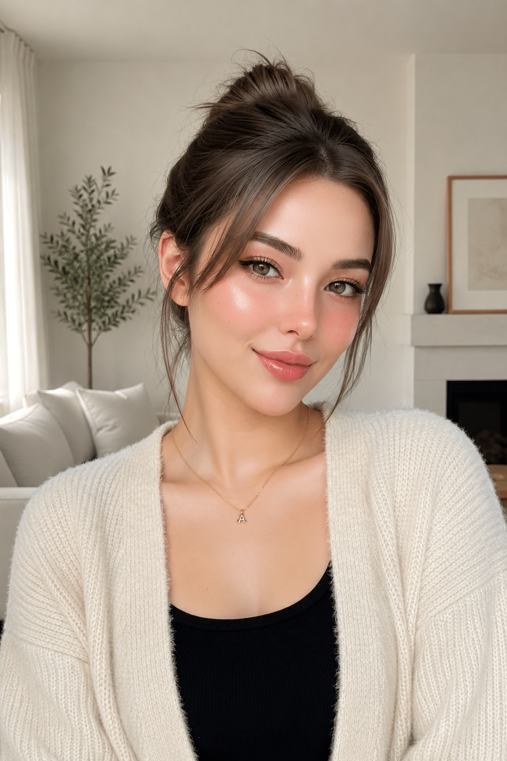 Soft Brunette Updo Ideas