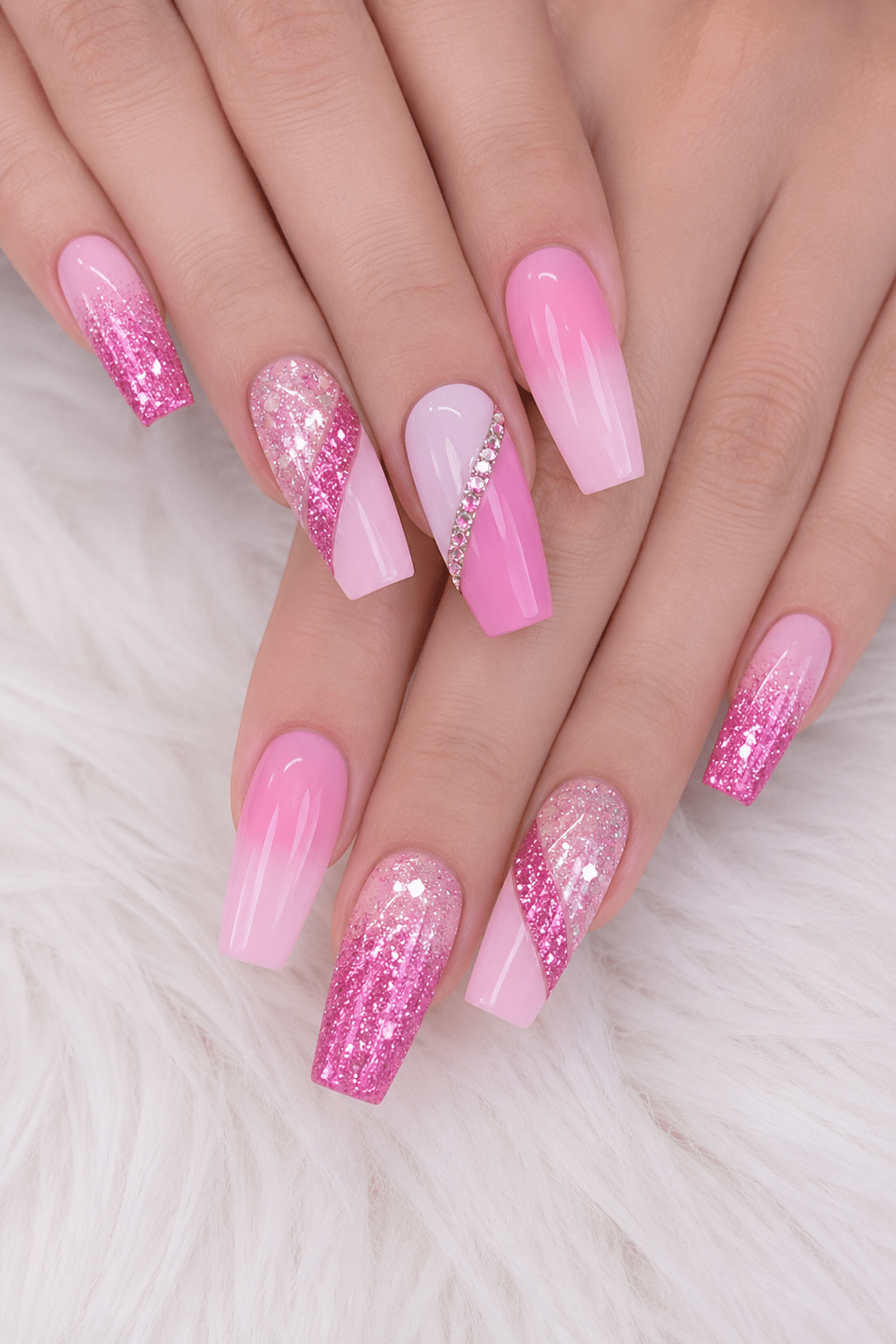 Glam Pink Glitter Nails: Elegant Sparkle Nail Ideas for a Luxe Manicure 2 Glam Pink Glitter Nails