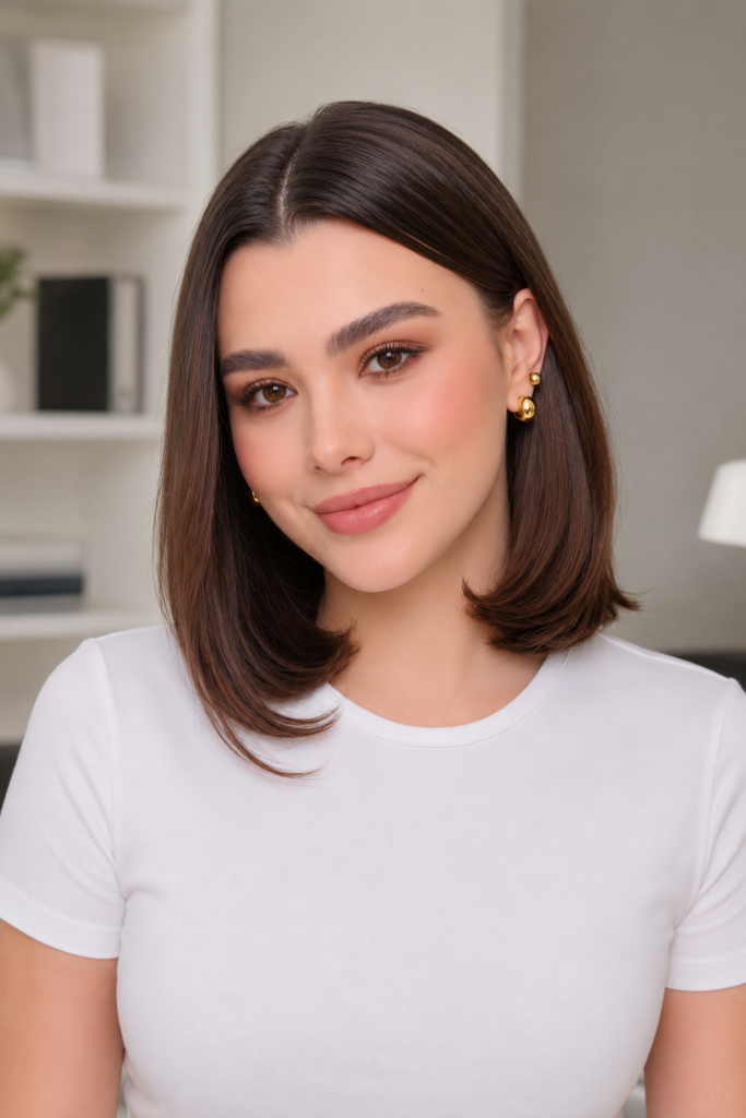 Soft Brunette Bob Ideas
