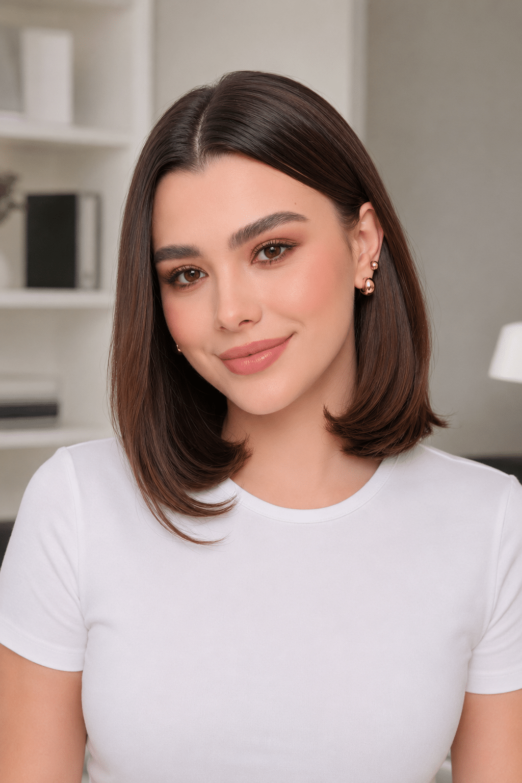 Soft Brunette Bob Ideas