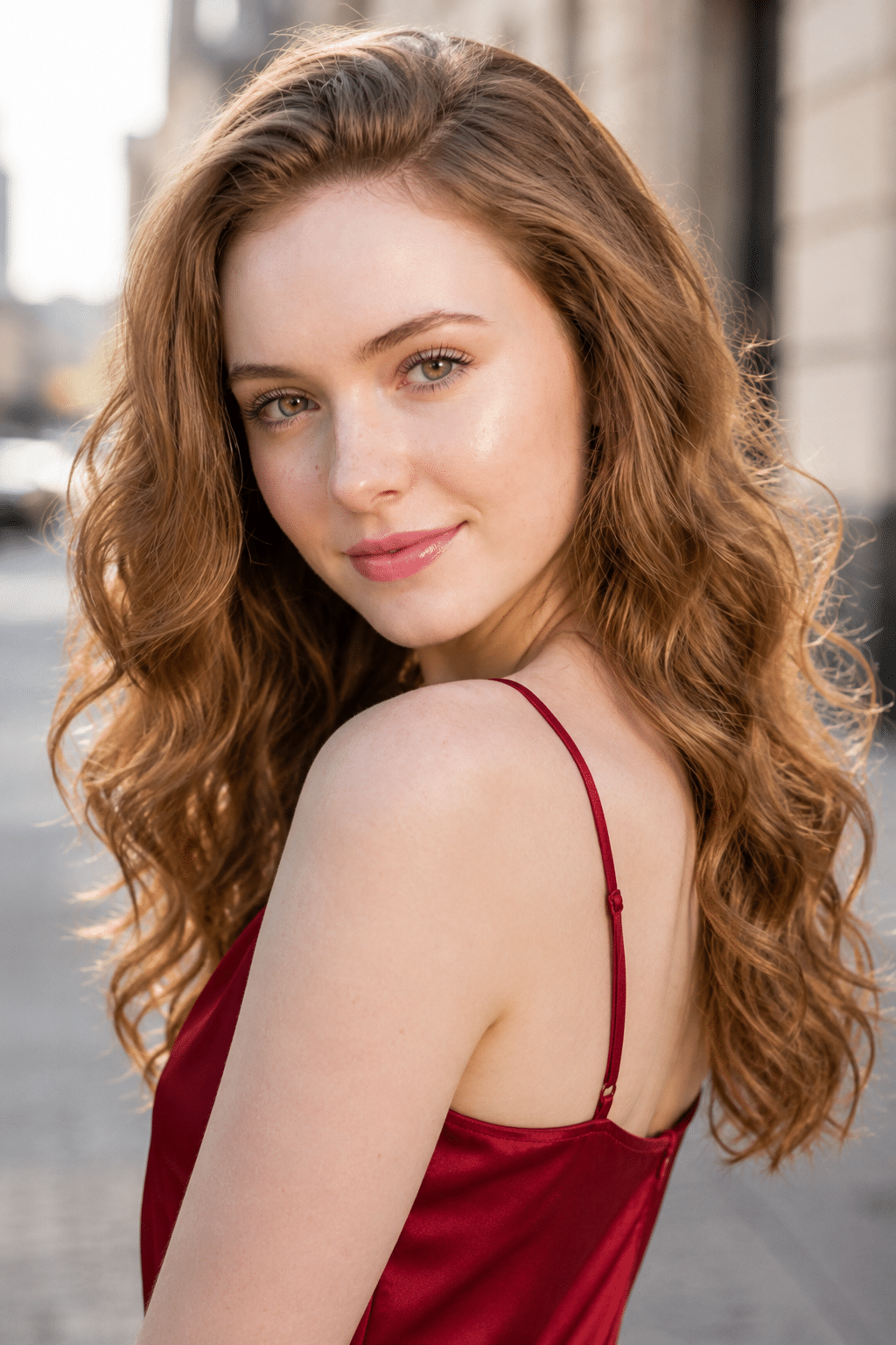 Soft Auburn Curls
