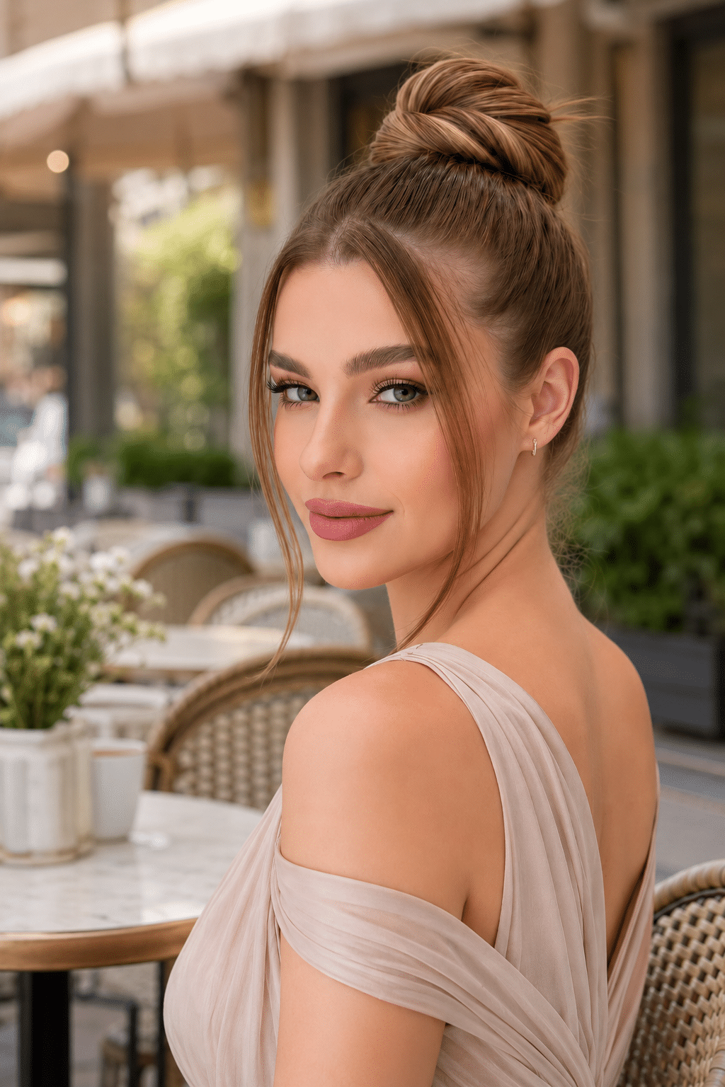 Elegant Bun Hairstyle Ideas: Soft Glam Updo Inspiration for Every Occasion 3 Elegant Bun Hairstyle Ideas