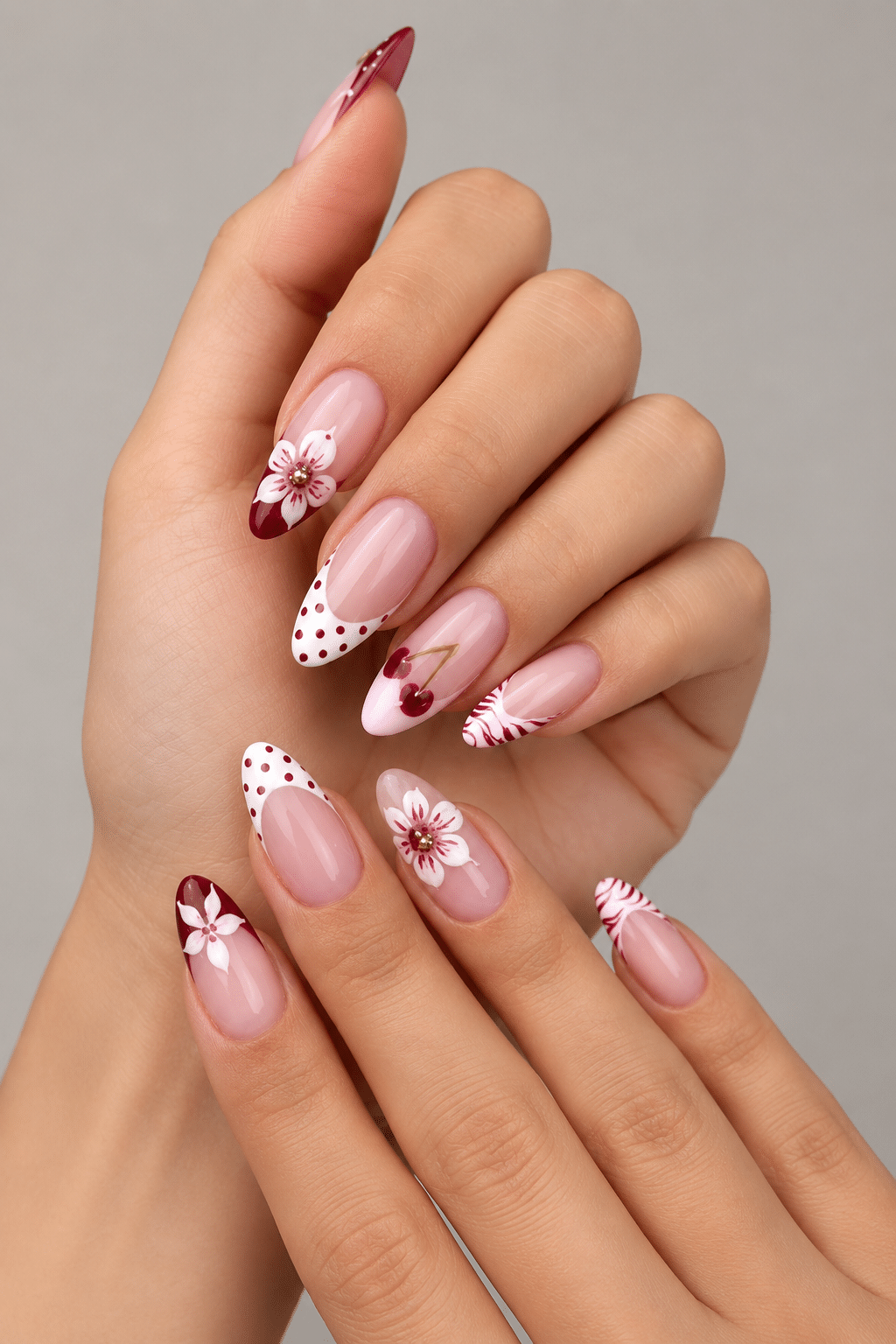 Sweet Cherry Blossom Nail Ideas