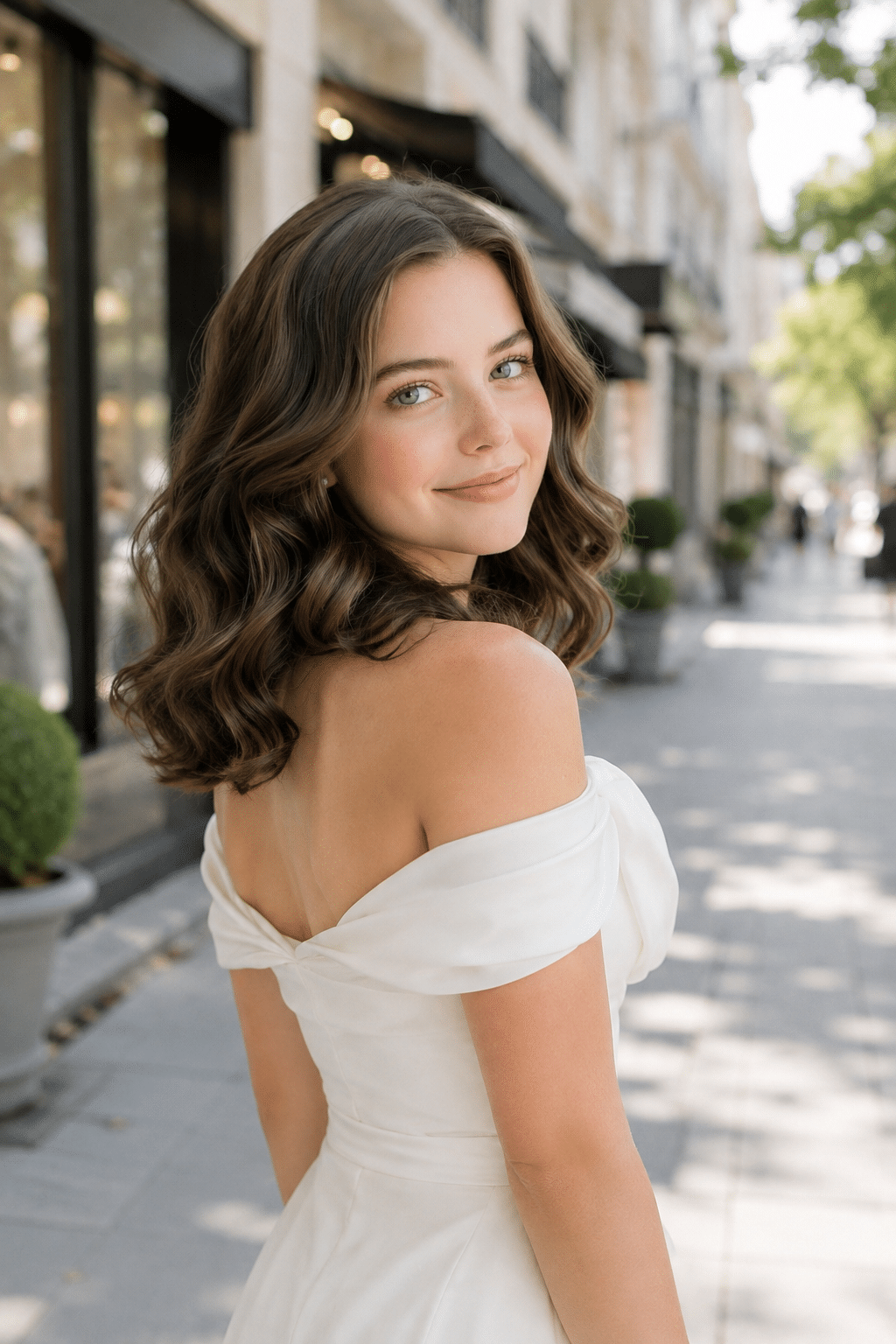 Soft Wavy Hair Ideas for Medium-Length Brunette Hair 2 Soft Wavy Hair Ideas