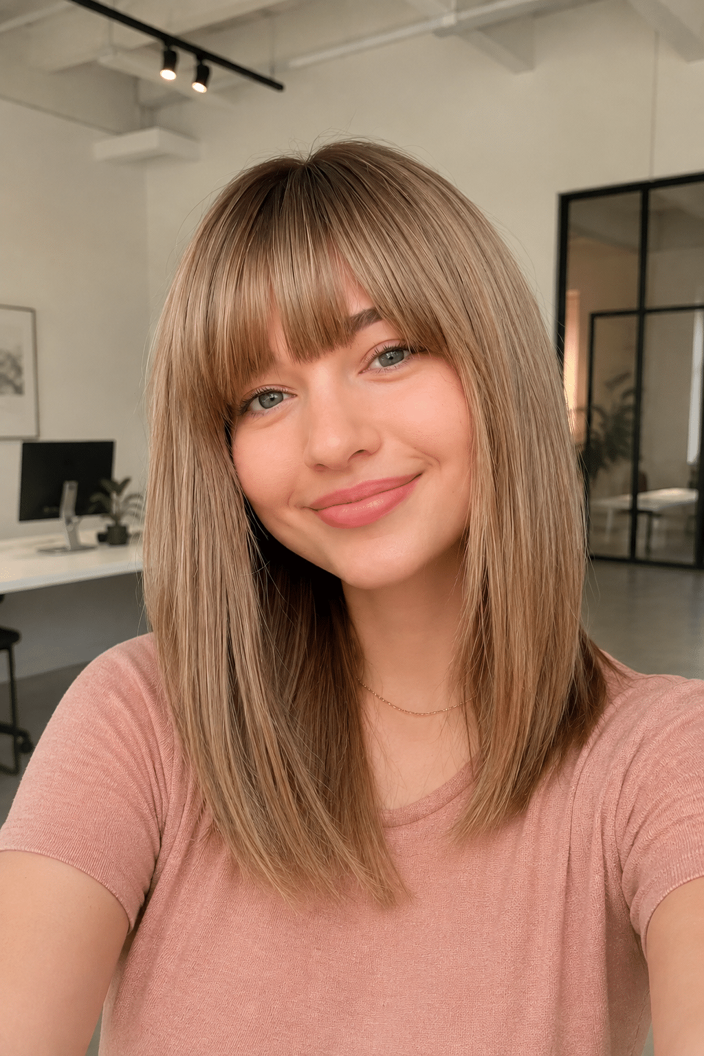 Soft Blonde Bob With Bangs: Chic Shoulder-Length Hair Inspiration 2 Soft Blonde Bob With Bangs