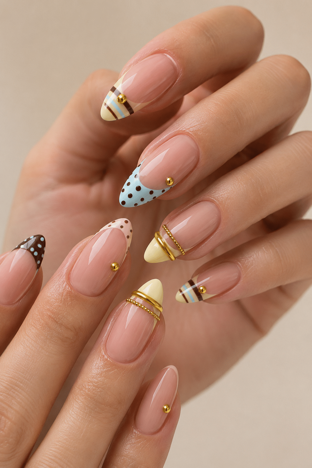 Polka Dot French Nails