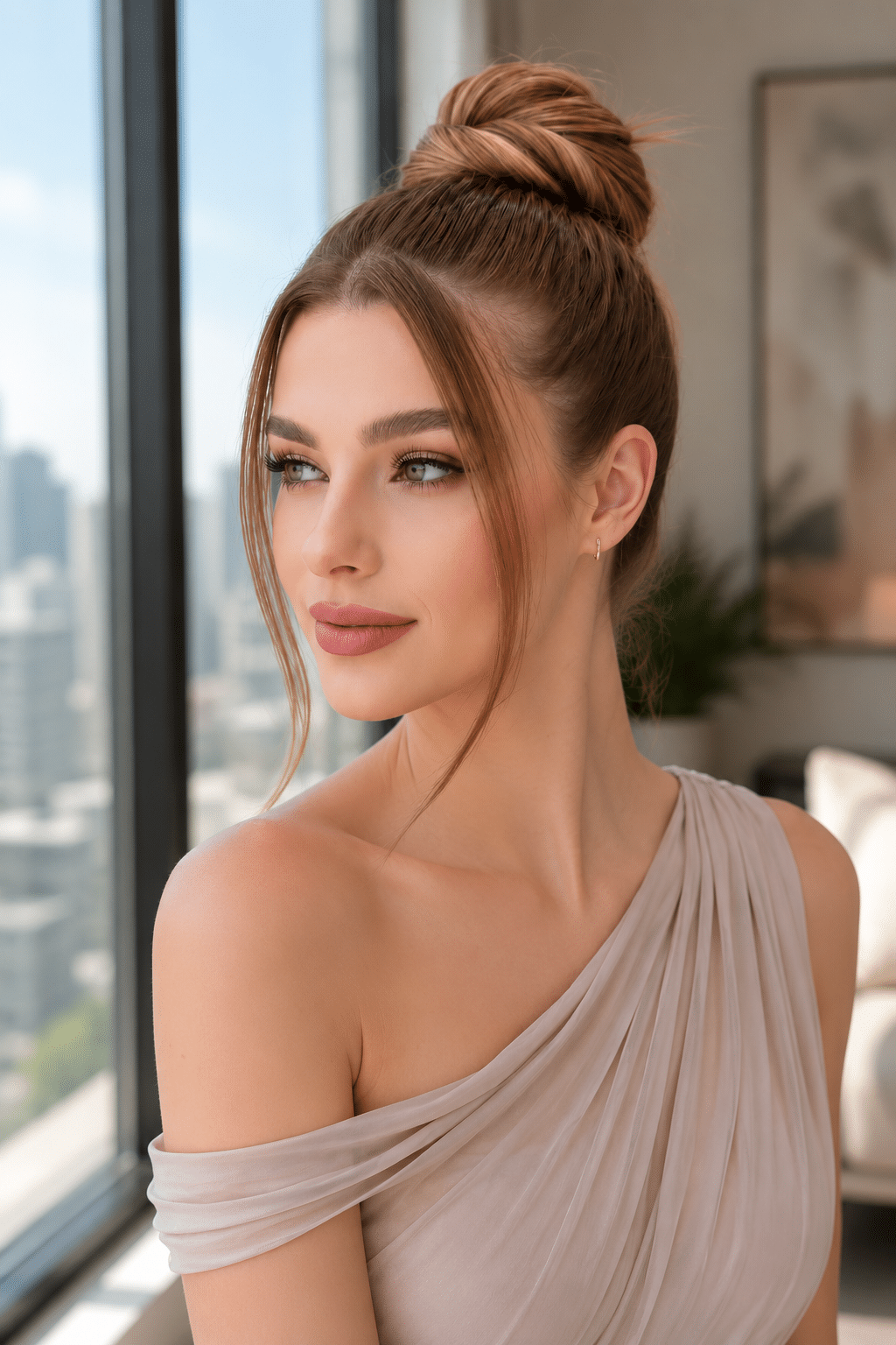 Elegant Bun Hairstyle Ideas: Soft Glam Updo Inspiration for Every Occasion 2 Elegant Bun Hairstyle Ideas