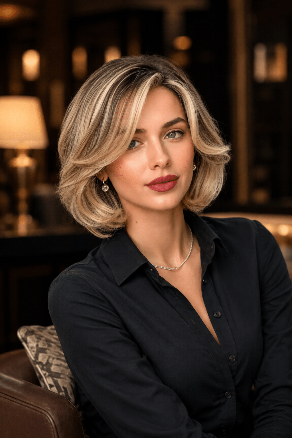 Elegant Layered Bob: Chic Blonde Hair Inspiration for a Polished Look 3 Elegant Layered Bob