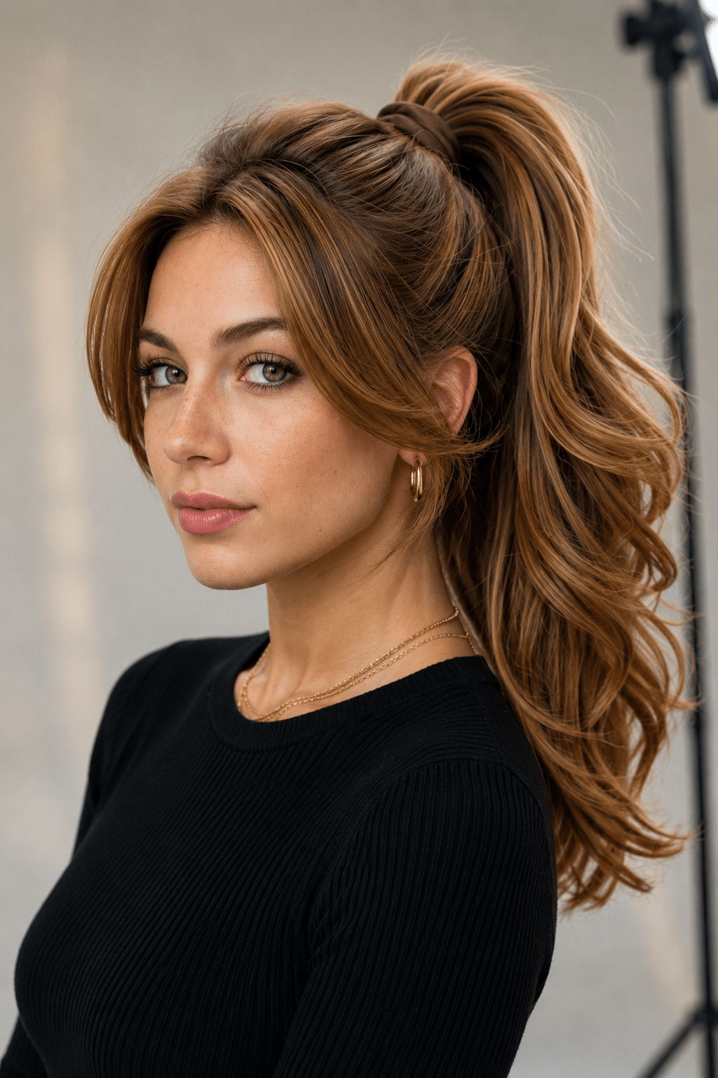 Voluminous High Ponytail With Soft Waves and Soft Glam Volume 3 voluminous high ponytail