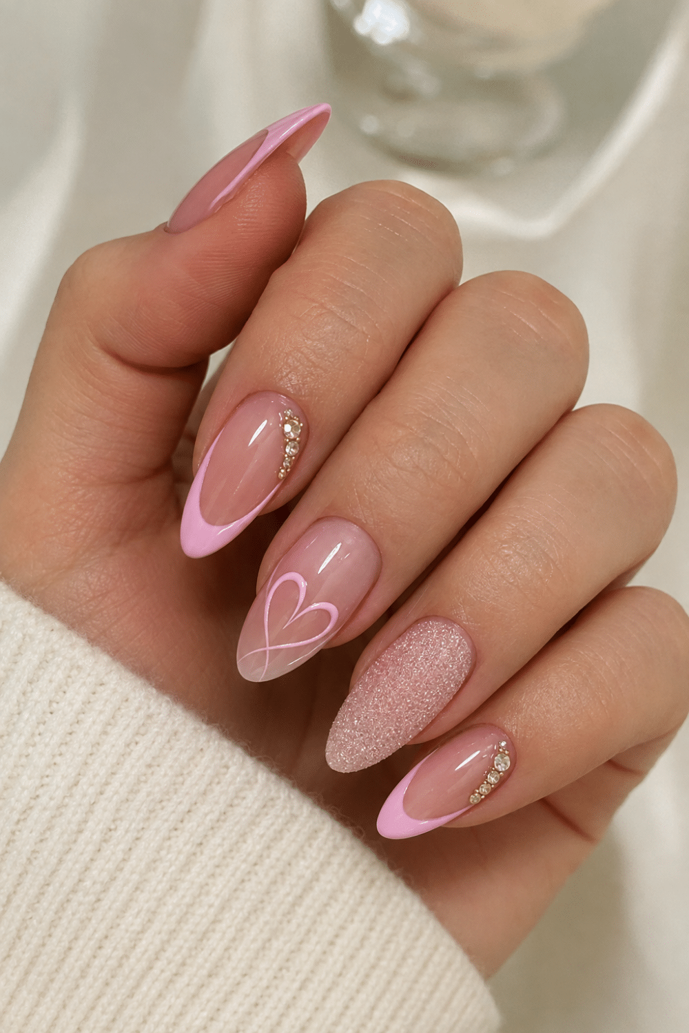 soft pink nail inspo