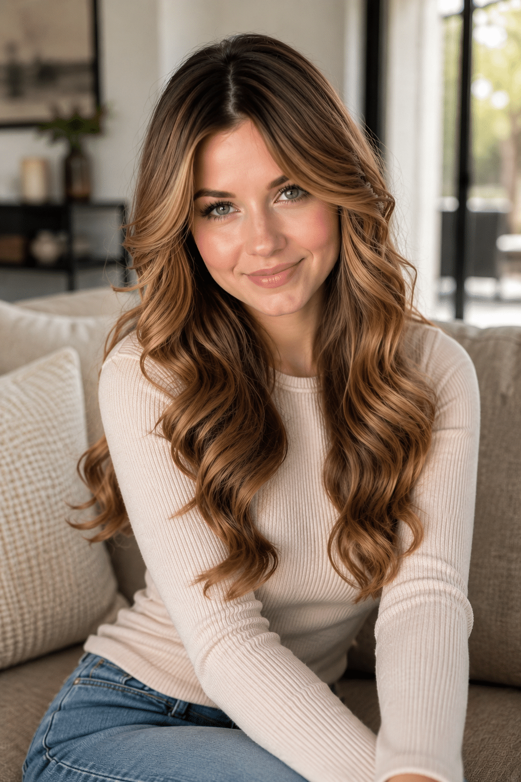 Soft Balayage Waves With Face-Framing Layers for Everyday Glam 2 soft balayage waves