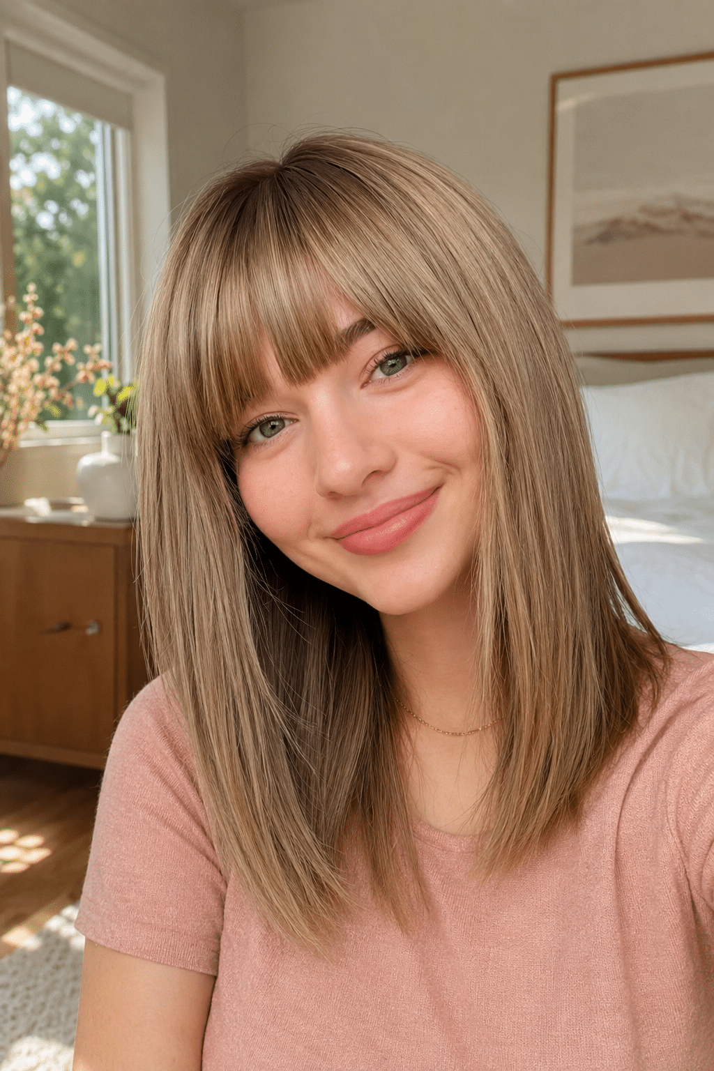 Soft Blonde Bob With Bangs: Chic Shoulder-Length Hair Inspiration 3 Soft Blonde Bob With Bangs