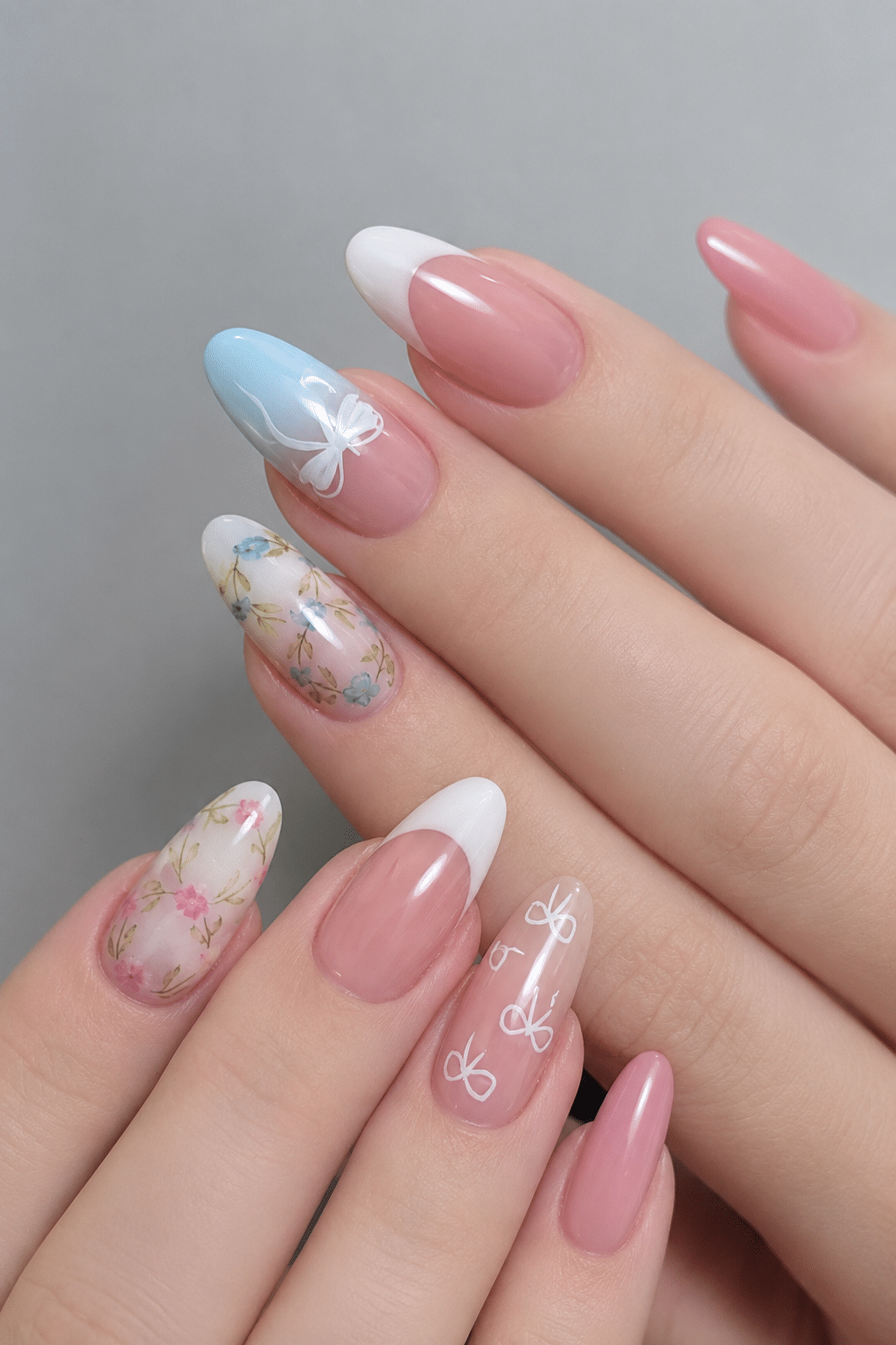 Pastel Floral Bow
