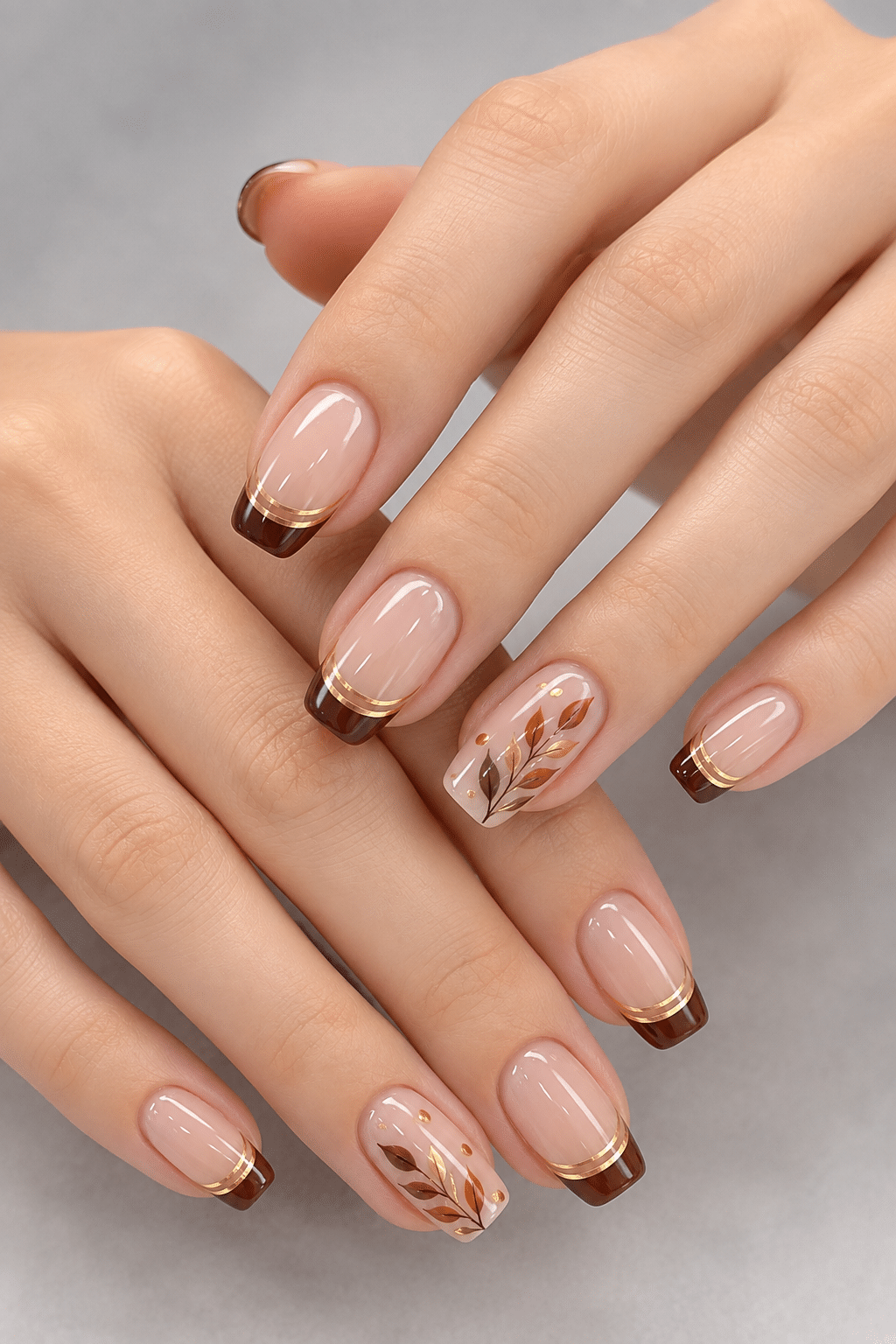 Autumn French nail ideas