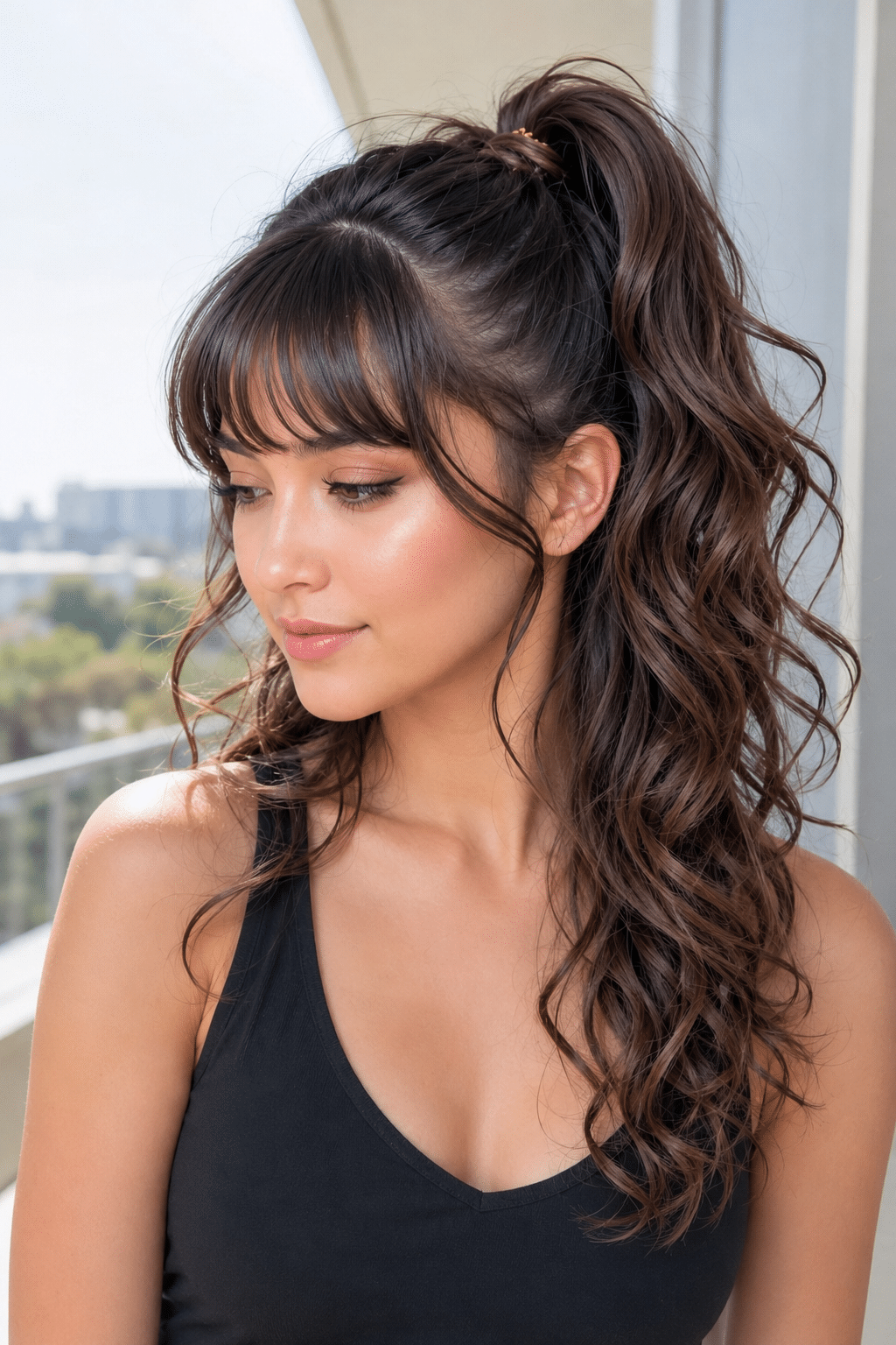 High Ponytail With Curls for Effortless Volume and Everyday Glam 2 high ponytail with curls