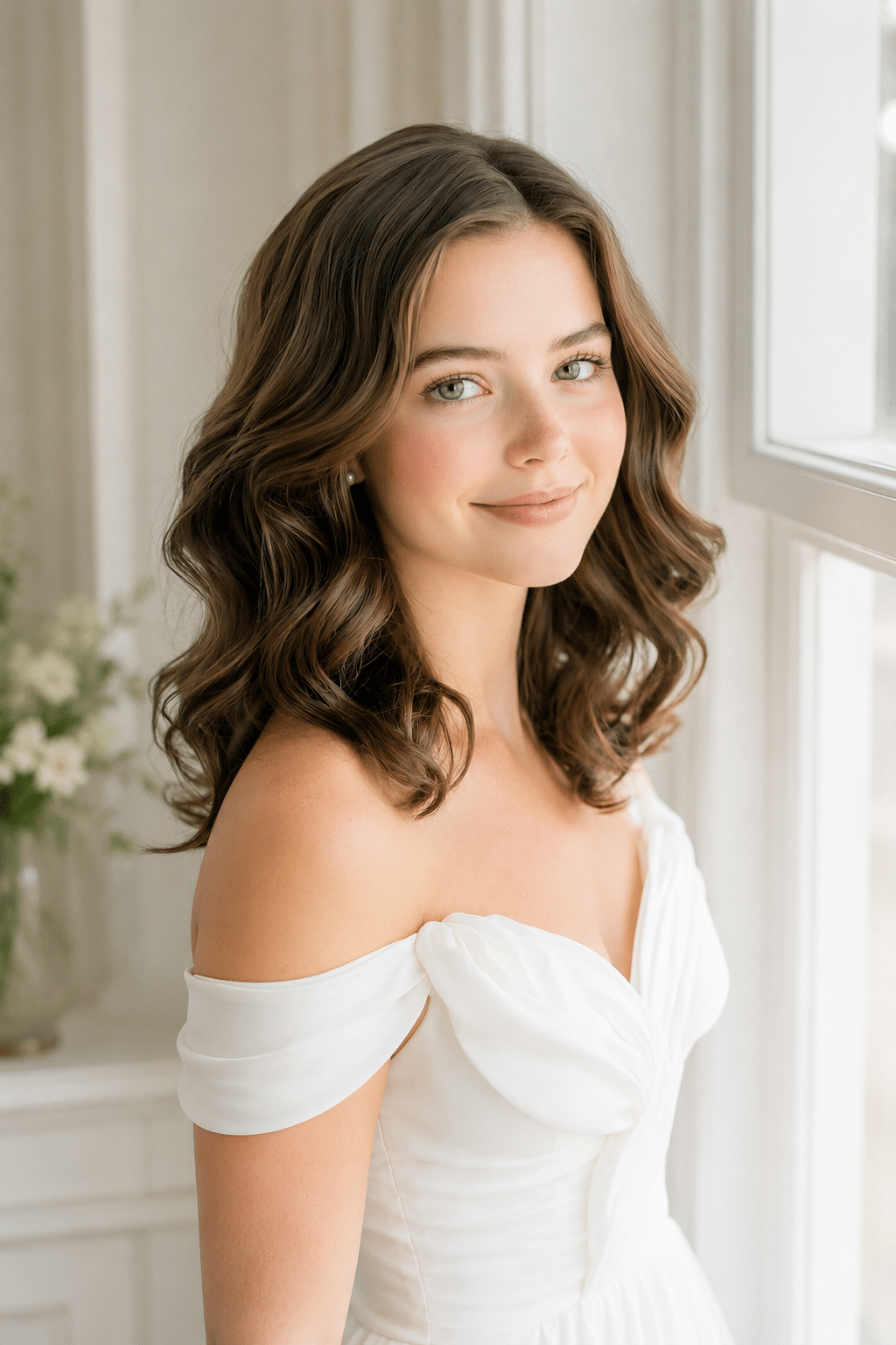 Soft Wavy Hair Ideas for Medium-Length Brunette Hair 3 Soft Wavy Hair Ideas