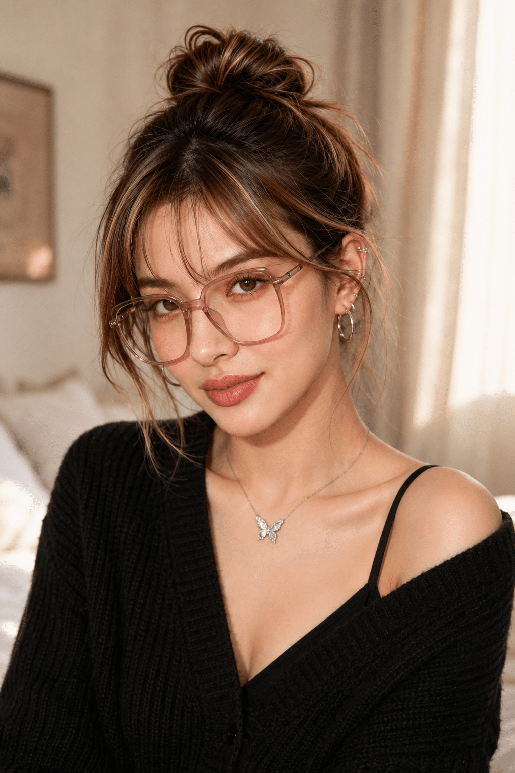 Chic Messy Bun Inspiration: Effortless Updo Ideas for an Elegant Everyday Look 2 Chic Messy Bun Inspiration